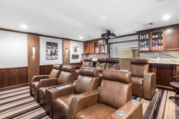 Home Theatre Room, Interior, Projection Screen, Recessed Lighting, Theatre Room