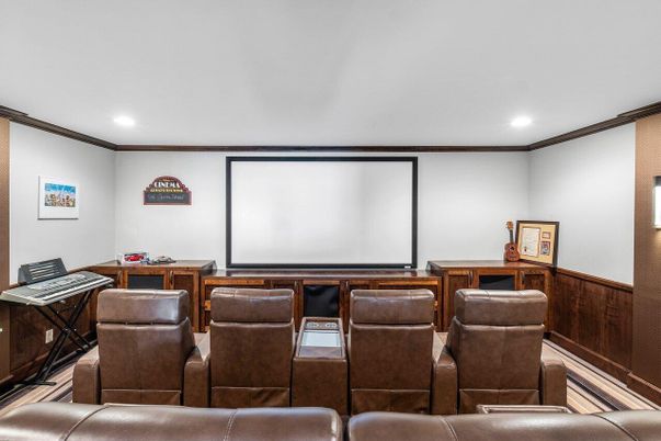 Home Theatre Room, Interior, Projection Screen, Recessed Lighting, Theatre Room