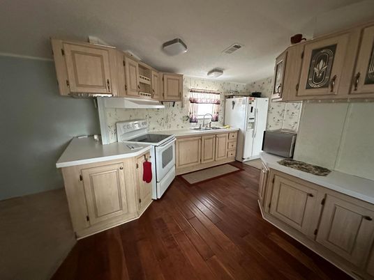 Interior, Kitchen, Wood Texture Flooring