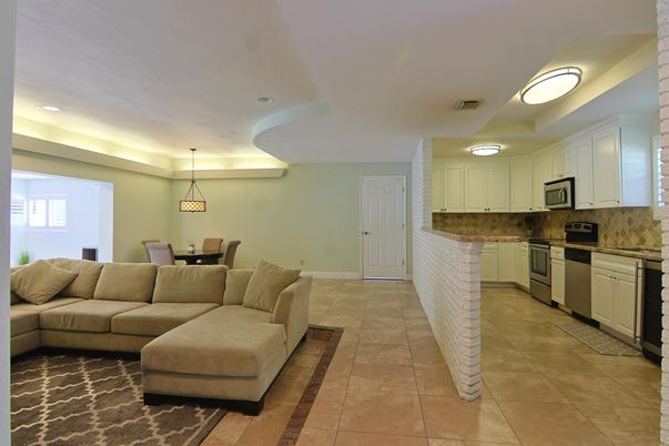 Dining room, Interior, Kitchen, Living room, Pendant Lights, Recessed Lighting