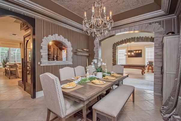 Chandelier, Dining room, Interior