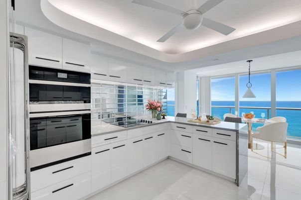 Interior, Kitchen, Pendant Lights, Stainless Steel Appliances, Water