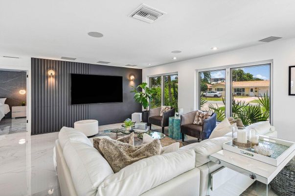 Interior, Living room, Marble, Recessed Lighting