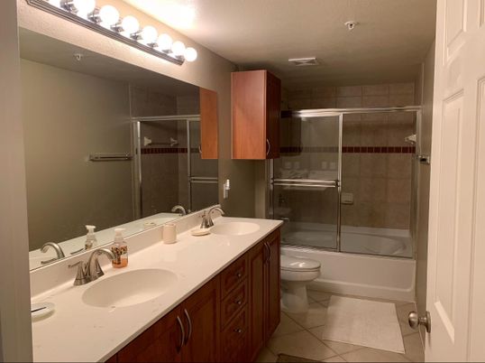 Bathroom, Dual Sink Vanities, Glass Shower, Interior