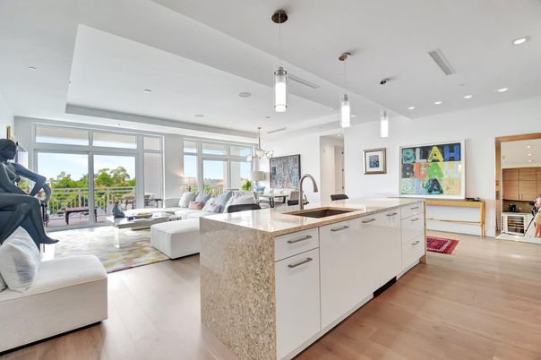 Dining room, Interior, Kitchen, Living room, Pendant Lights, Recessed Lighting, Wood Texture Flooring