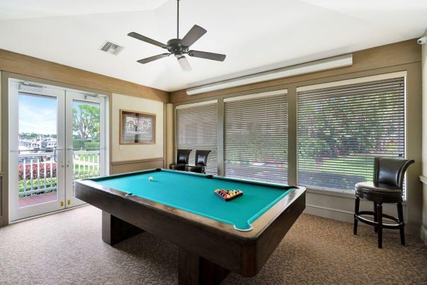Billiard Table, Game Room, Interior