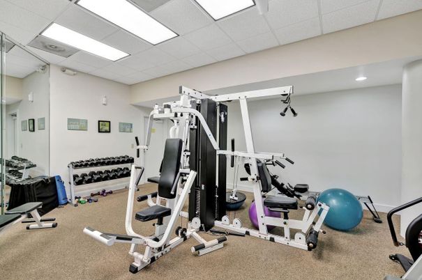 Fitness Equipment, Gym, Interior, Recessed Lighting