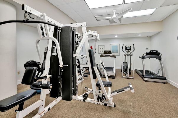 Fitness Equipment, Gym, Interior, Recessed Lighting