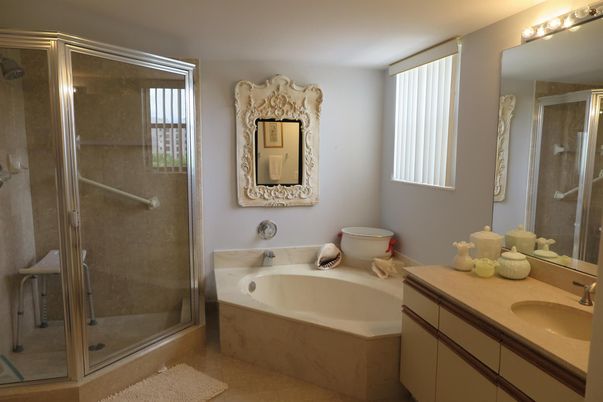 Bathroom, Dual Sink Vanities, Glass Shower, Interior