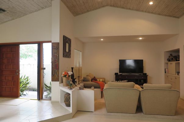 Interior, Living room, Recessed Lighting, Wooden Ceilings