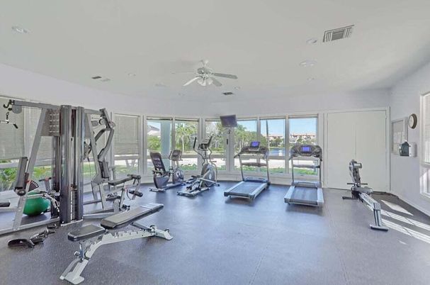 Fitness Equipment, Gym, Interior, Recessed Lighting