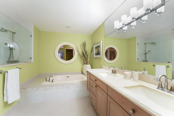 Bathroom, Dual Sink Vanities, Glass Shower, Interior