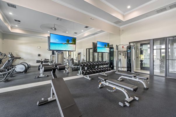 Fitness Equipment, Gym, Interior, Recessed Lighting