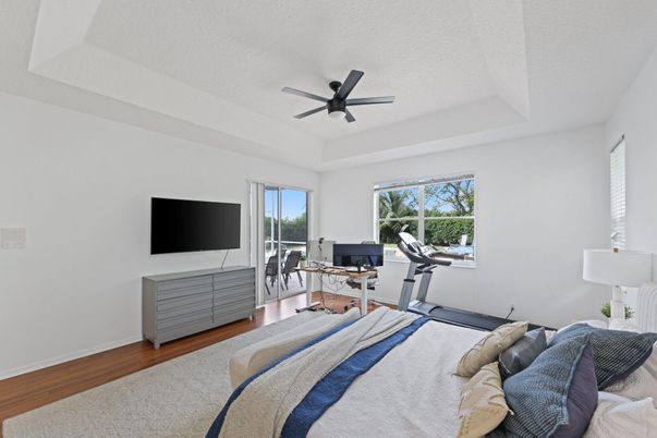 Bedroom, Fitness Equipment, Home Office, Interior, Wood Texture Flooring