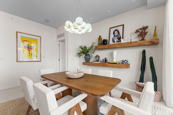 Dining room, Interior, Pendant Lights