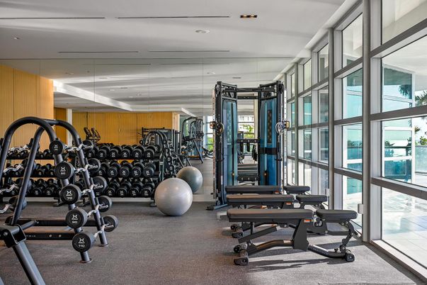 Fitness Equipment, Gym, Interior, Recessed Lighting