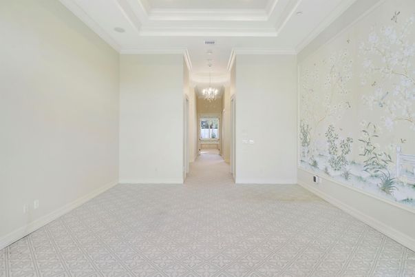 Chandelier, Empty room, Interior