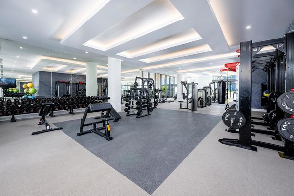 Fitness Equipment, Gym, Interior, Recessed Lighting