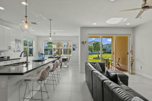 Dining room, Interior, Kitchen, Living room, Pendant Lights, Recessed Lighting, Water
