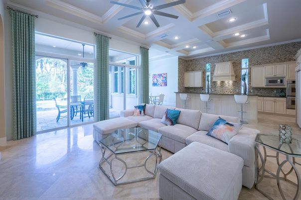 Dining room, Interior, Kitchen, Living room, Recessed Lighting