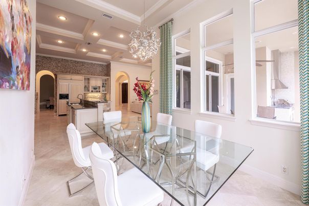 Chandelier, Dining room, Interior, Kitchen, Recessed Lighting