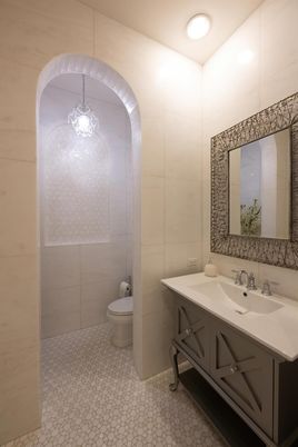 Bathroom, Chandelier, Interior