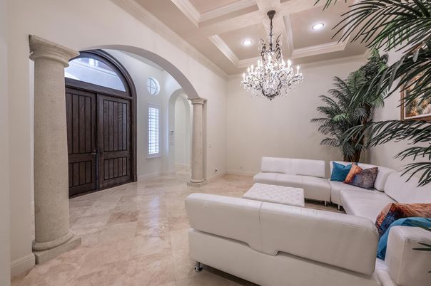 Chandelier, Interior, Living room, Recessed Lighting