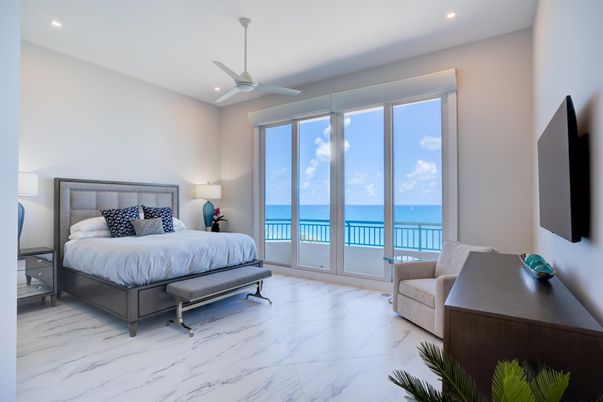 Bedroom, Interior, Marble, Recessed Lighting, Water