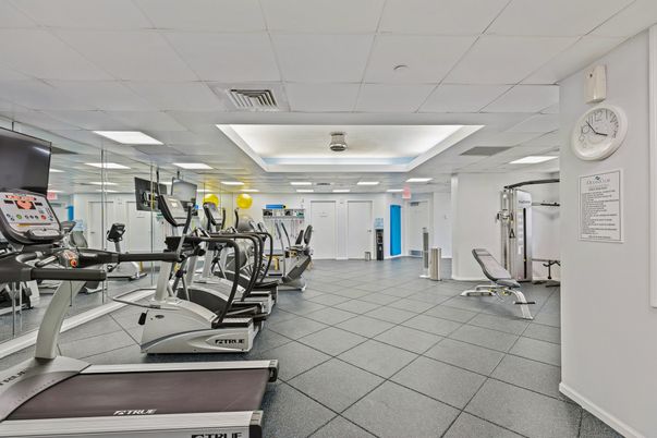 Fitness Equipment, Gym, Interior, Recessed Lighting