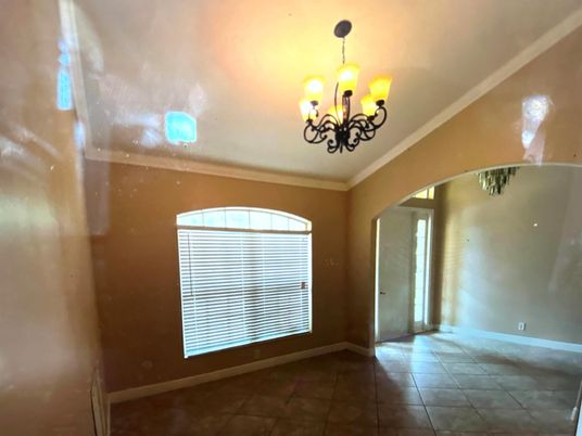 Chandelier, Empty room, Interior