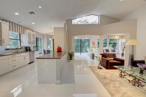 Interior, Kitchen, Living room, Recessed Lighting