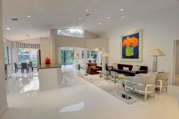 Dining room, Interior, Living room, Pendant Lights, Recessed Lighting