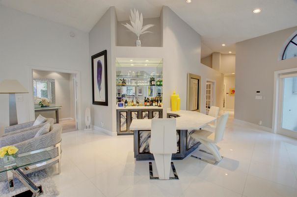 Dining room, Interior, Recessed Lighting
