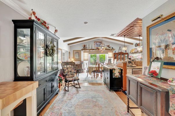 Chandelier, Dining room, Interior, Pendant Lights, Recessed Lighting, Wood Texture Flooring