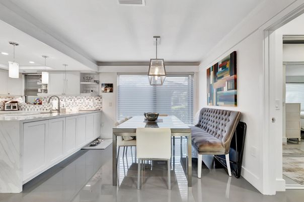 Dining room, Interior, Kitchen, Pendant Lights, Recessed Lighting