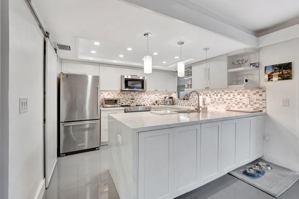 Interior, Kitchen, Pendant Lights, Recessed Lighting, Stainless Steel Appliances