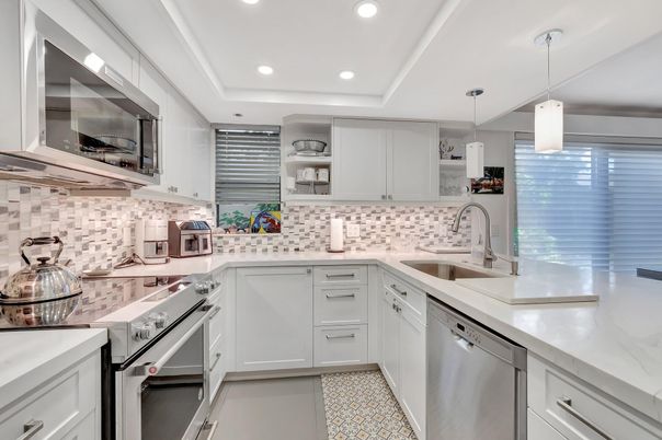 Interior, Kitchen, Pendant Lights, Recessed Lighting, Stainless Steel Appliances