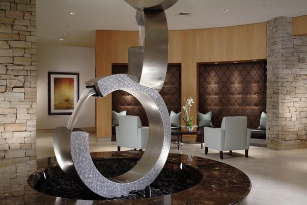 Interior, Recessed Lighting, Stone Walls