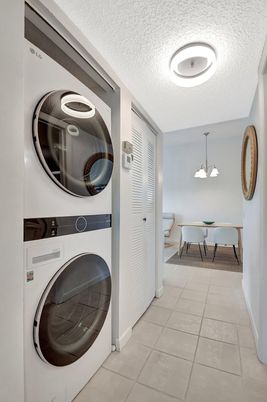 Dining room, Interior, Pendant Lights, Utility Closets, Washer