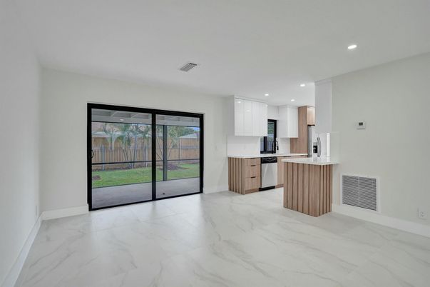 Interior, Kitchen, Marble, Recessed Lighting, Stainless Steel Appliances