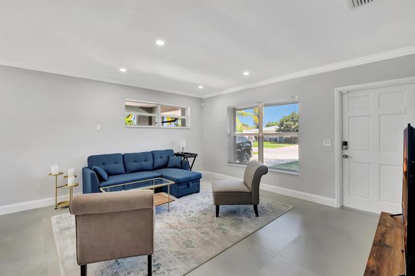 Interior, Living room, Recessed Lighting