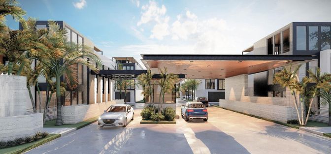 Exterior, Facade, Modern