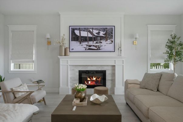 Fireplace, Interior, Living room, Wood Texture Flooring