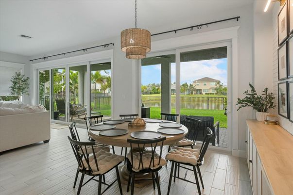 Dining room, Interior, Living room, Pendant Lights, Wood Texture Flooring