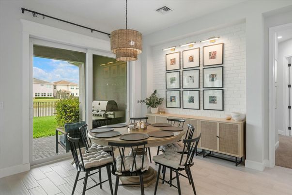 Chandelier, Dining room, Interior, Stone Walls, Wood Texture Flooring