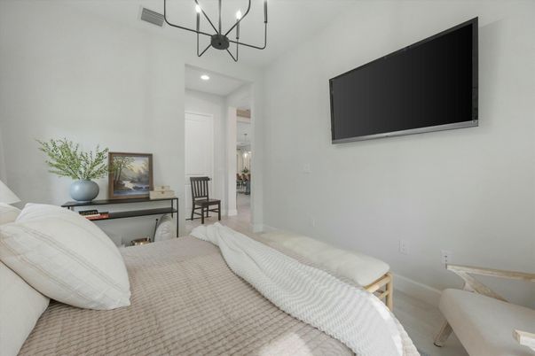 Bedroom, Interior, Pendant Lights, Recessed Lighting