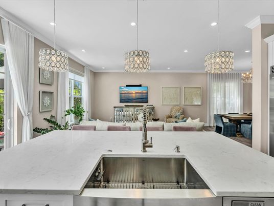 Interior, Kitchen, Living room, Pendant Lights, Recessed Lighting