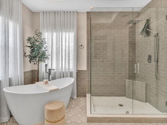 Bathroom, Free Standing Baths, Glass Shower, Interior