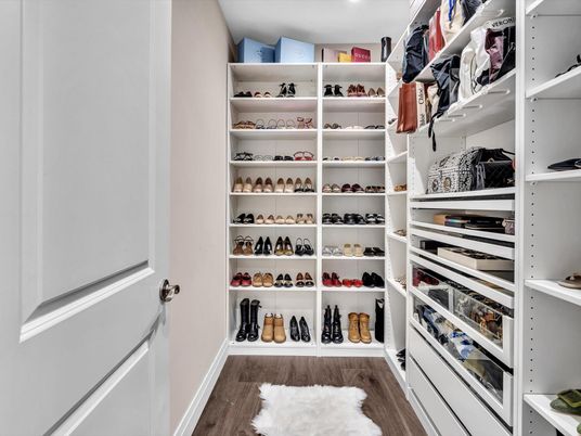 Interior, Recessed Lighting, Walk-in Closets, Wood Texture Flooring
