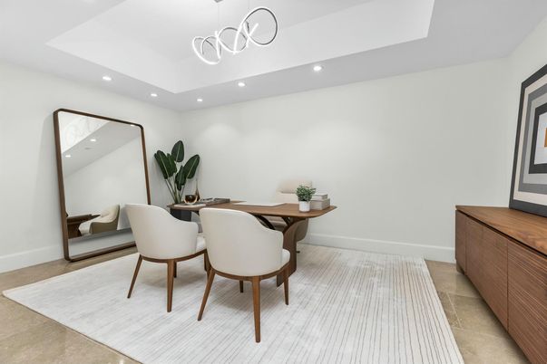 Dining room, Interior, Pendant Lights, Recessed Lighting